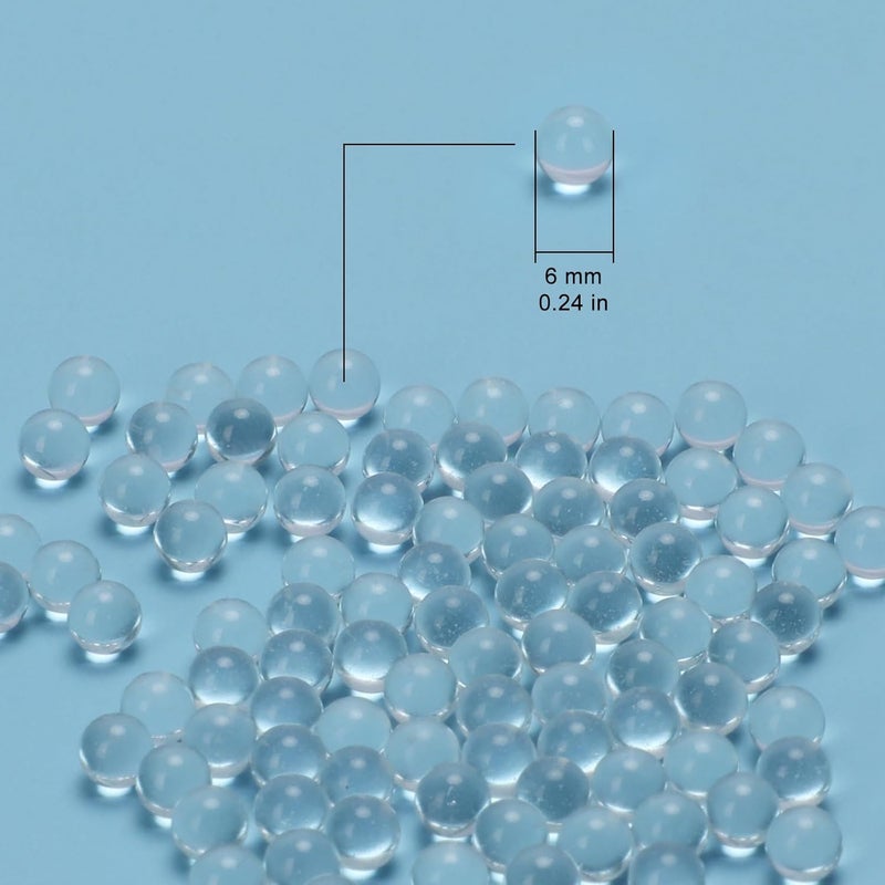 Labasics Glass Round Beads, 6 mm Diameter, 500 Beads per Pack, Boiling Control Stones for Lab Liquids, Distillation and Heating - Image 2